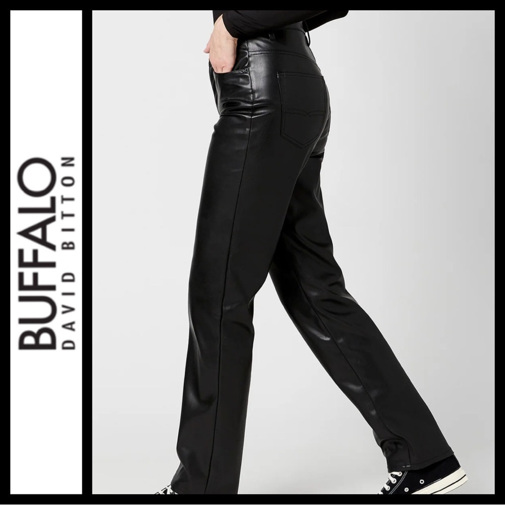 NWT Buffalo David Bitton High Rise Faux Leather Jessie Pants